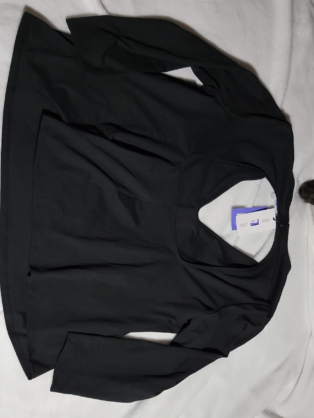 Black Long Sleeve Women's Tee - Classic Scoop Neck